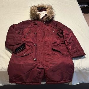 American Eagle Parka Coat with Fur